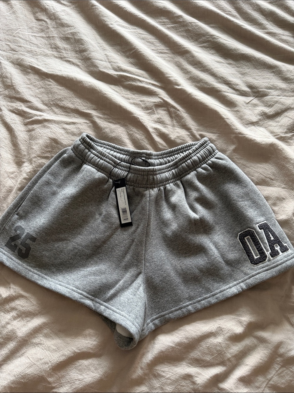 Oner Active Gray Athletic Fleece Shorts with Drawstring